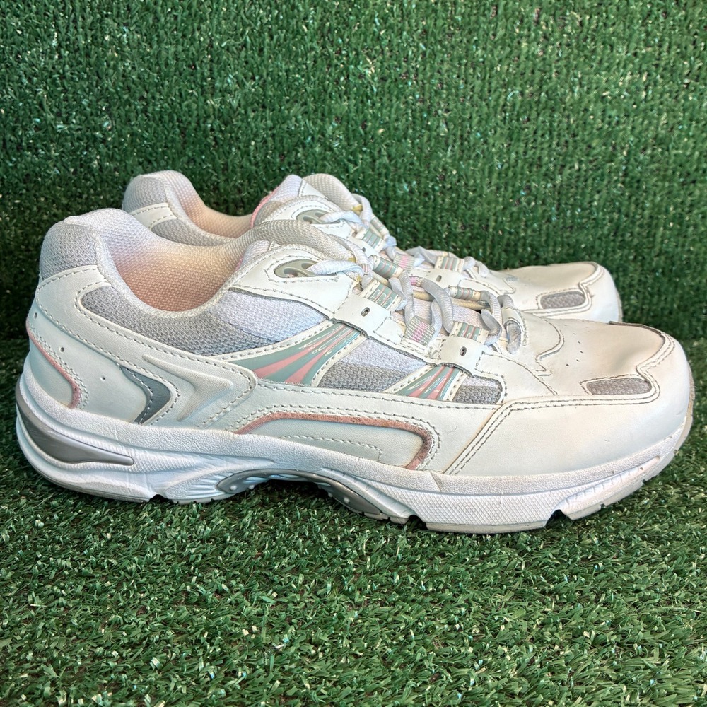 Vionic Walker Orthopedic Arch Support Leather Sneakers White Womens Size 9 Wide